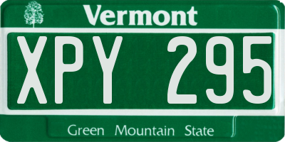 VT license plate XPY295