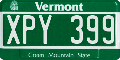 VT license plate XPY399