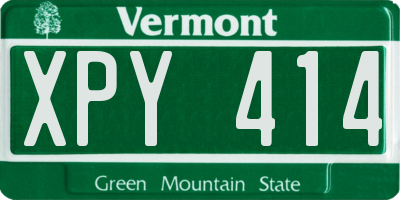 VT license plate XPY414