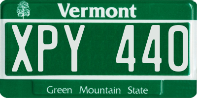 VT license plate XPY440