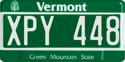 VT license plate XPY448