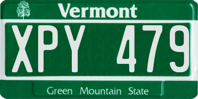 VT license plate XPY479