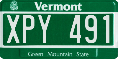 VT license plate XPY491