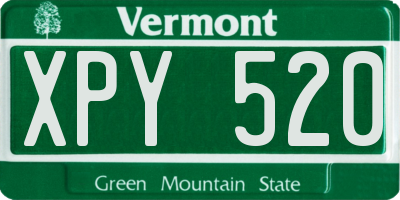 VT license plate XPY520