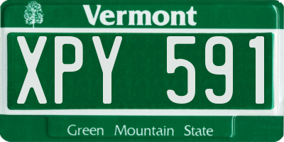 VT license plate XPY591
