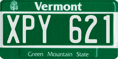 VT license plate XPY621