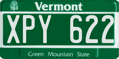 VT license plate XPY622