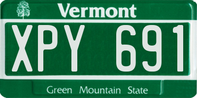 VT license plate XPY691