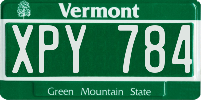 VT license plate XPY784