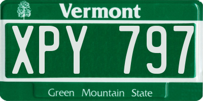 VT license plate XPY797