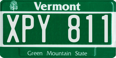 VT license plate XPY811