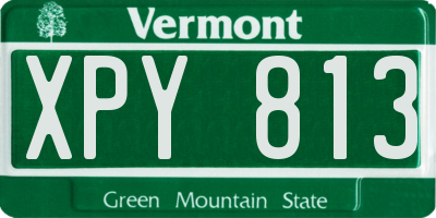 VT license plate XPY813