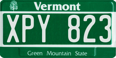 VT license plate XPY823