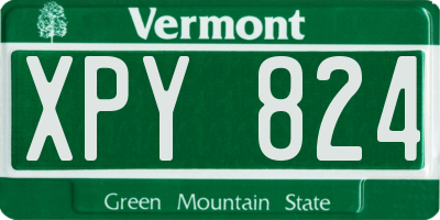 VT license plate XPY824