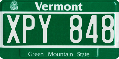 VT license plate XPY848