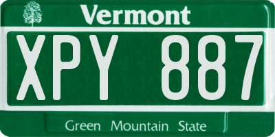 VT license plate XPY887