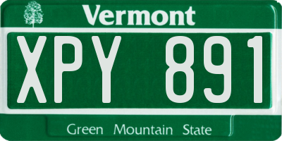 VT license plate XPY891