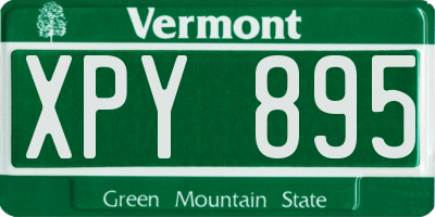 VT license plate XPY895
