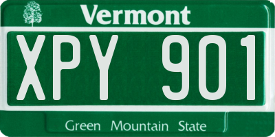 VT license plate XPY901