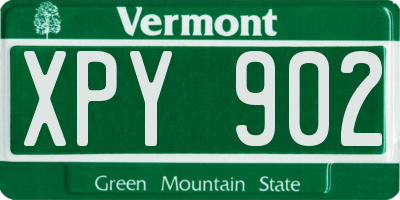 VT license plate XPY902