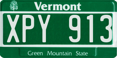 VT license plate XPY913