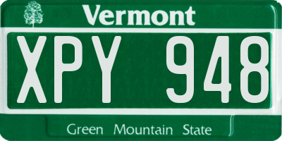 VT license plate XPY948