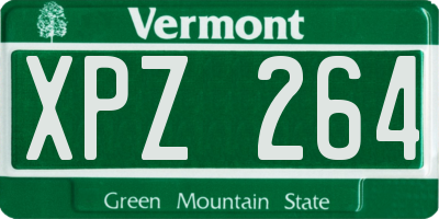 VT license plate XPZ264