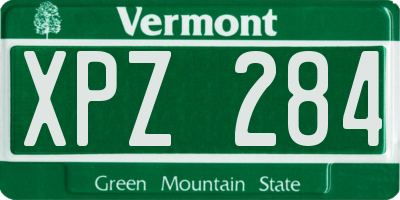 VT license plate XPZ284