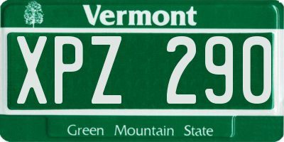 VT license plate XPZ290