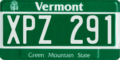 VT license plate XPZ291