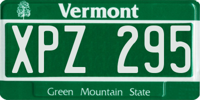 VT license plate XPZ295