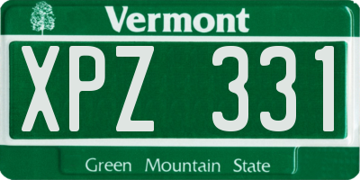 VT license plate XPZ331