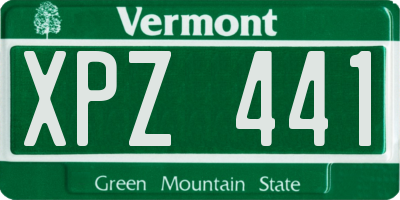 VT license plate XPZ441