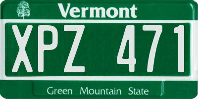 VT license plate XPZ471