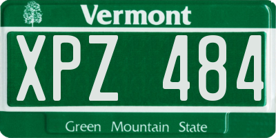 VT license plate XPZ484
