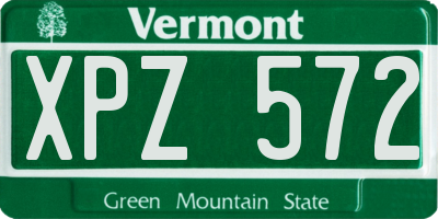 VT license plate XPZ572