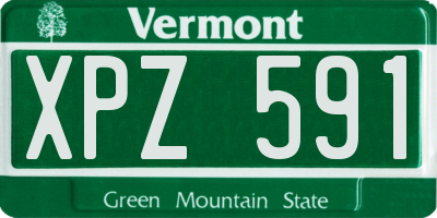 VT license plate XPZ591
