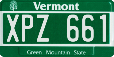 VT license plate XPZ661