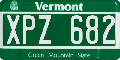 VT license plate XPZ682