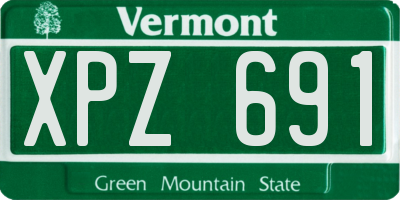 VT license plate XPZ691