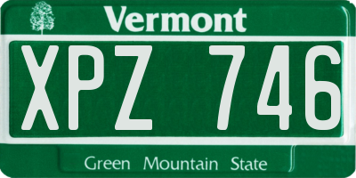 VT license plate XPZ746