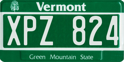 VT license plate XPZ824