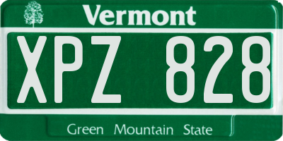 VT license plate XPZ828