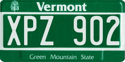 VT license plate XPZ902