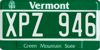 VT license plate XPZ946