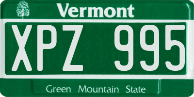 VT license plate XPZ995
