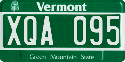 VT license plate XQA095