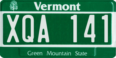 VT license plate XQA141