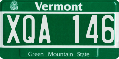 VT license plate XQA146