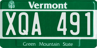 VT license plate XQA491